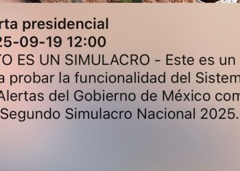 Ciudadanos revisan sus celulares tras no recibir la alerta sísmica en el Simulacro Nacional 2025