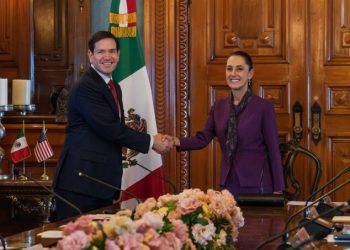Sheinbaum y Marco Rubio, Secretario de Estado de EU se reúnen en Palacio Nacional