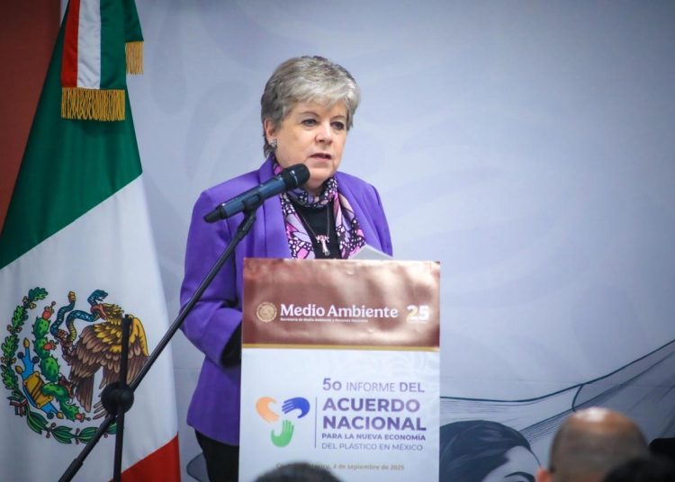 la titular de Medio Ambiente llamó al Senado de la República a que apruebe una Ley de Economía Circular para el tratamiento de los plásticos.
