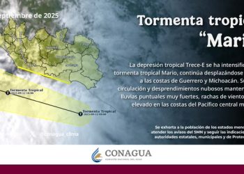 Tormenta tropical Mario se forma frente a Guerrero y Michoacán; prevén lluvias intensas