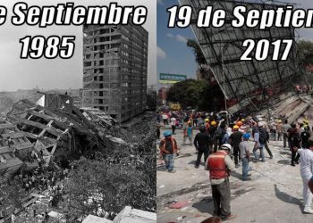Ciudadanos en brigadas de rescate tras el sismo de 1985 en CDMX