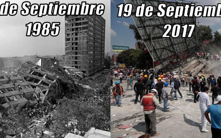 Ciudadanos en brigadas de rescate tras el sismo de 1985 en CDMX