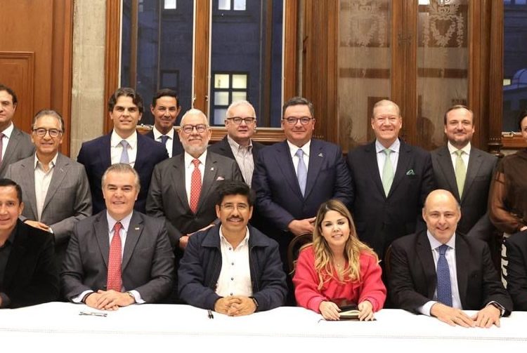“Hugo Aguilar Ortiz, presidente de la Suprema Corte, durante su encuentro con el Consejo Coordinador Empresarial, 8 de octubre de 2025.”