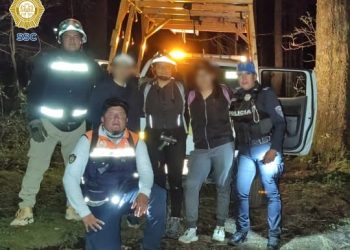 Policías Auxiliares de la SSC-CDMX durante operativo en Los Dinamos
