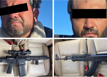 “Armas largas y cortas decomisadas por autoridades mexicanas en Tijuana durante operativo interinstitucional.”