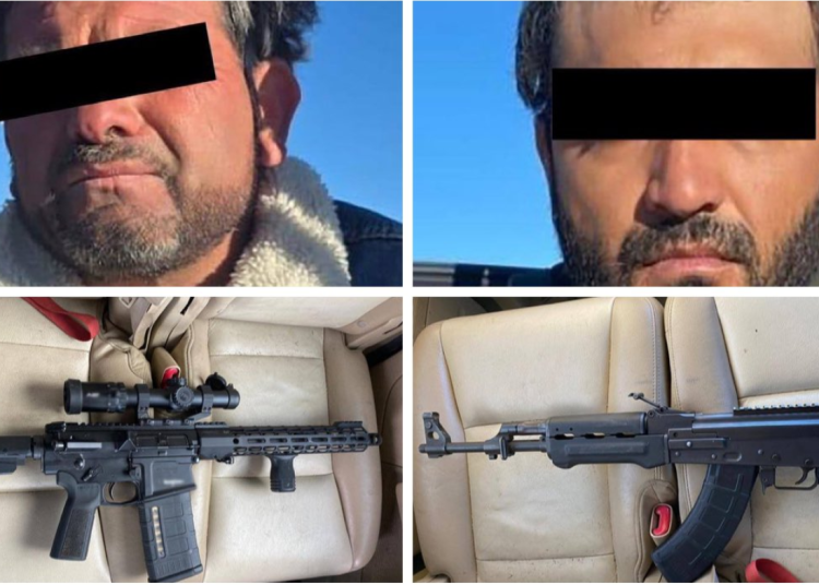 “Armas largas y cortas decomisadas por autoridades mexicanas en Tijuana durante operativo interinstitucional.”