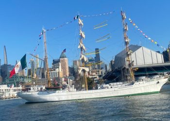 El Buque Escuela Cuauhtémoc regresa a México tras accidente en Nueva York