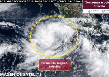 Tormenta Tropical Priscilla se forma en el Pacífico; se establece zona de vigilancia
