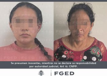 “Personal de la Fiscalía asegura a las mujeres involucradas en el robo de la menor en Durango.”