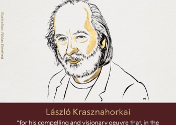 Retrato del escritor húngaro László Krasznahorkai, ganador del Premio Nobel de Literatura 2025.