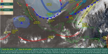 Frente frío 11 trae lluvias intensas, Norte y caída de temperatura en México este 29 de octubre