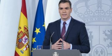 Pedro Sánchez en la cumbre de líderes europeos en Copenhague, hablando sobre la flotilla a Gaza.