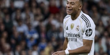 El delantero del Real Madrid Kylian Mbappé durante el partido de la jornada 11 de LaLiga que Real Madrid
