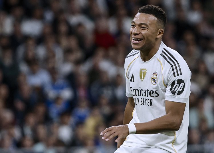 El delantero del Real Madrid Kylian Mbappé durante el partido de la jornada 11 de LaLiga que Real Madrid
