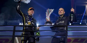 Race winner Red Bull Racing driver Max Verstappen