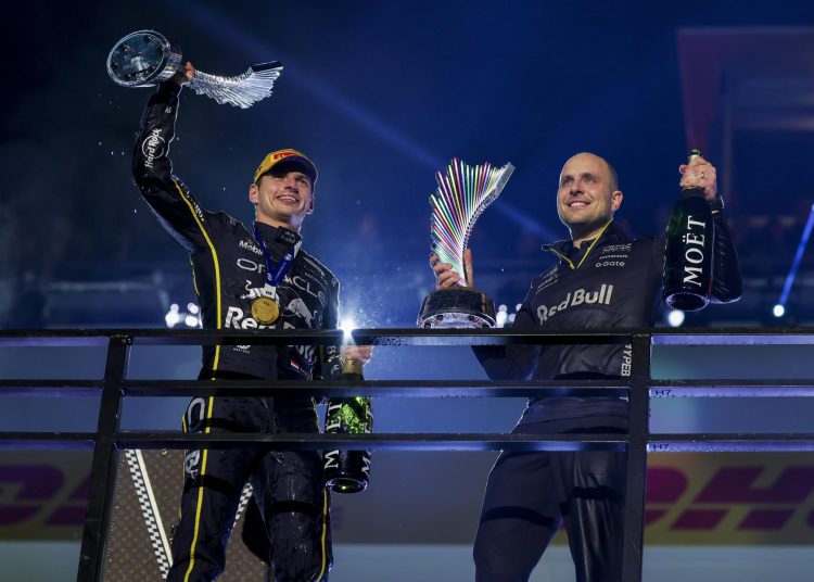 Race winner Red Bull Racing driver Max Verstappen