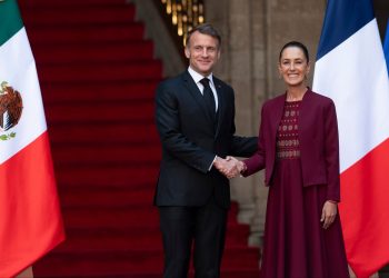 🇨🇵🇲🇽 Sheinbaum recibe a Macron en Palacio Nacional