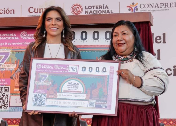 Conapred y Lotería Nacional presentan billete conmemorativo por la igualdad y la inclusión en México