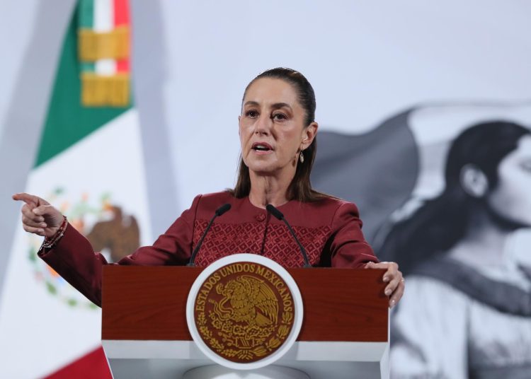 Claudia Sheinbaum convoca al festejo del 6 de diciembre en el Zócalo para celebrar siete años de la transformación. EFE/ Mario Guzmán