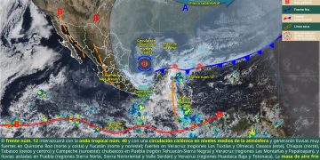 🌧️ Frente Frío 12 provoca lluvias fuertes en el sureste de México