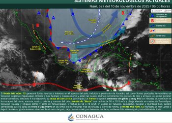 Frente frío 13 provocará lluvias torrenciales y ambiente gélido en gran parte del país