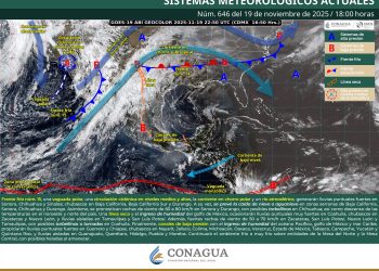 Frente frío 15 generará clima extremo en el norte y noreste del país