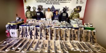 Realiza la SSC de Quintana Roo histórico aseguramiento de armamento