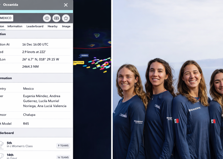 Tras su salida el 12 de diciembre, desde San Sebastián de La Gomera, en las islas Canarias, el equipo de Oceanida, conformado