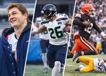 Los Seattle Seahawks, que derrotaron 10-27 a los Carolina Panthers, y los Jacksonville Jaguars, con su victoria 17-23 a los Indianapolis Colts