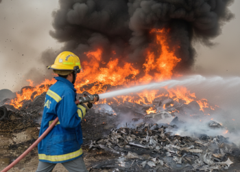 🔥 Incendio en bodegas de autobuses moviliza a cuerpos de emergencia en Hidalgo