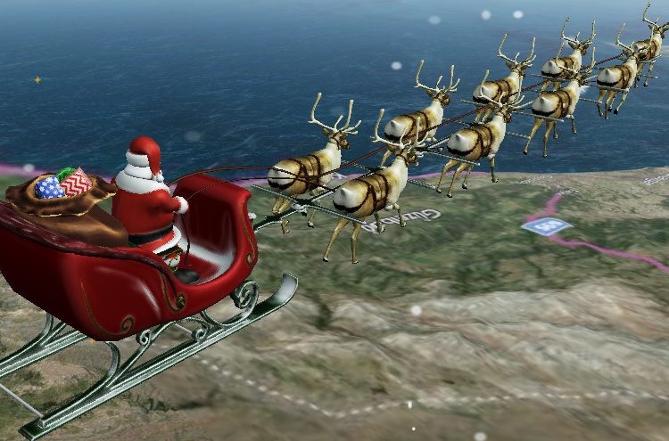 Segob pide a Santa Claus y Reyes Magos evitar juguetes bélicos y fomentar una cultura de paz | Captura de pantalla de noradsanta.org/es/map