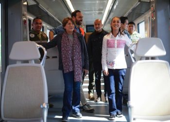 Sheinbaum supervisa obras del Tren Lechería-AIFA