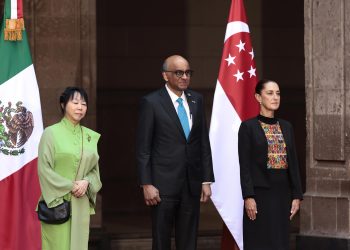 Sheinbaum recibe al presidente de Singapur para atraer más inversión
