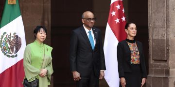 Sheinbaum recibe al presidente de Singapur para atraer más inversión