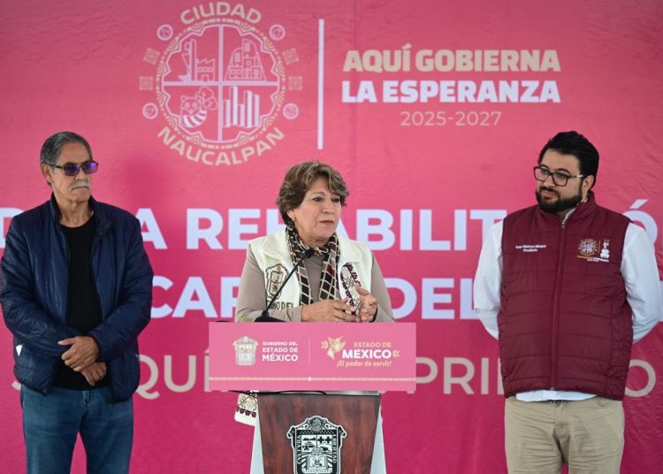 Delfina Gómez anuncia la rehabilitación del Periférico Norte en enero de 2026 en Naucalpan