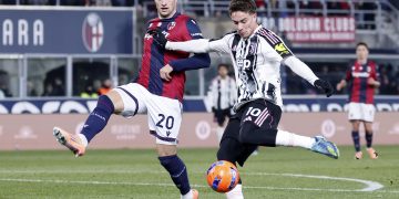 la Juventus Turín con un gol en el minuto 64 ante el Bolonia (0-1), apenas ciento ochenta segundos después de saltar al campo
