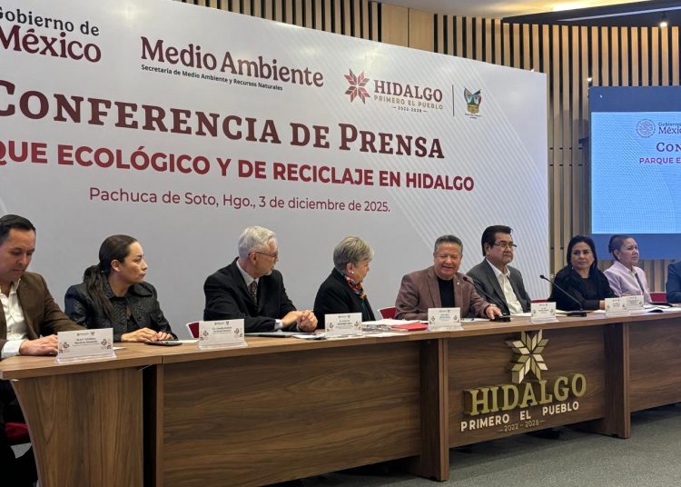 Julio Menchaca y Alicia Bárcena anuncian consulta sobre el Parque Ecológico y de Reciclaje de Hidalgo