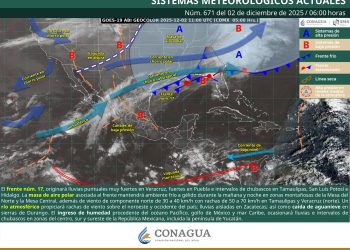 Frente frío 17 se extiende por el oriente del país y deja lluvias intensas