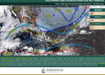Frente frío 21 provocará lluvias intensas, fuertes vientos y descenso de temperatura