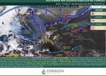 Lluvias muy fuertes impactarán Puebla, Veracruz y Oaxaca; persistirá el frío en gran parte del país