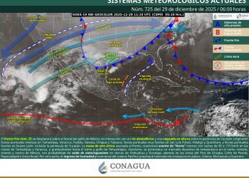 Frente frío 25 provocará lluvias intensas, evento de Norte y posible nieve en México