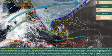 Frente frío 25 provocará lluvias, evento de Norte intenso y ambiente gélido en el país