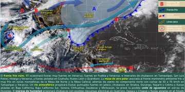Frente frío 17 dejará lluvias, heladas y posible caída de nieve en varias regiones del país