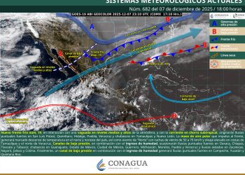 El frente frío 19 intensificará lluvias y vientos en el oriente y sureste del país