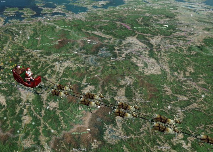Niños pueden seguir la ruta de Santa en y ver cuántos regalos ha entregado.