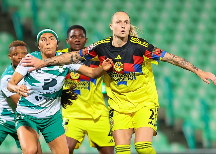 El equipo femenino de América superó este lunes por 1-2 al de Santos Laguna en la primera jornada del torneo del Clausura 2026 femenil.