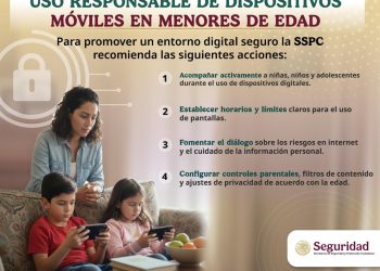SSPC CDMX emite recomendaciones para el uso responsable de dispositivos móviles en niñas, niños y adolescentes