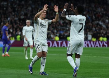 El Real Madrid se impuso con autoridad este martes al Mónaco (6-1), gracias al doblete del francés Kylian Mbappé en los minutos 5