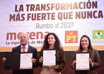 "Más fuertes que nunca": Luisa María Alcalde pacta unidad con el Verde y el PT hacia 2027.