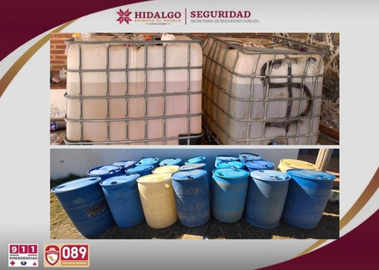 Desmantelan punto de venta ilegal de hidrocarburo en Hidalgo